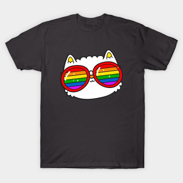 Rainbow Eyes Kitty T-Shirt by machmigo